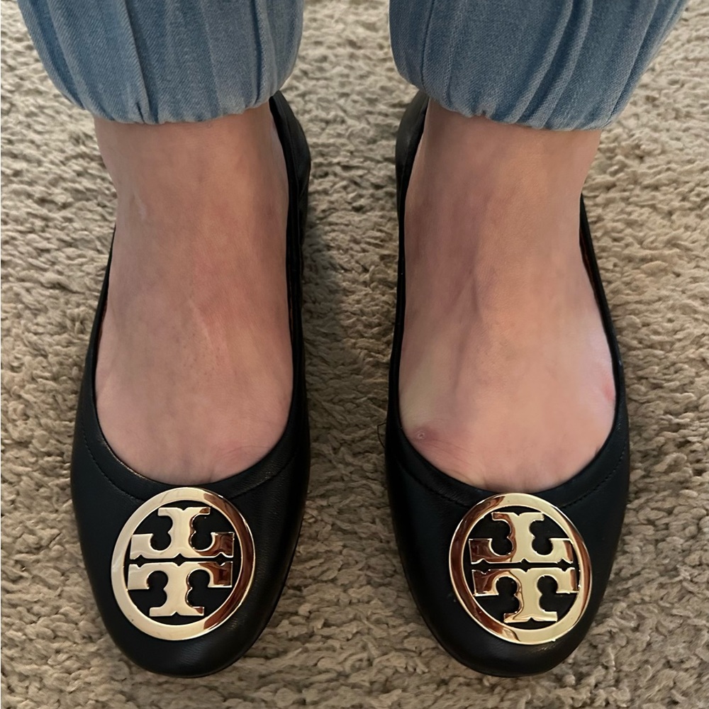 Never Worn TORY Burch black flats